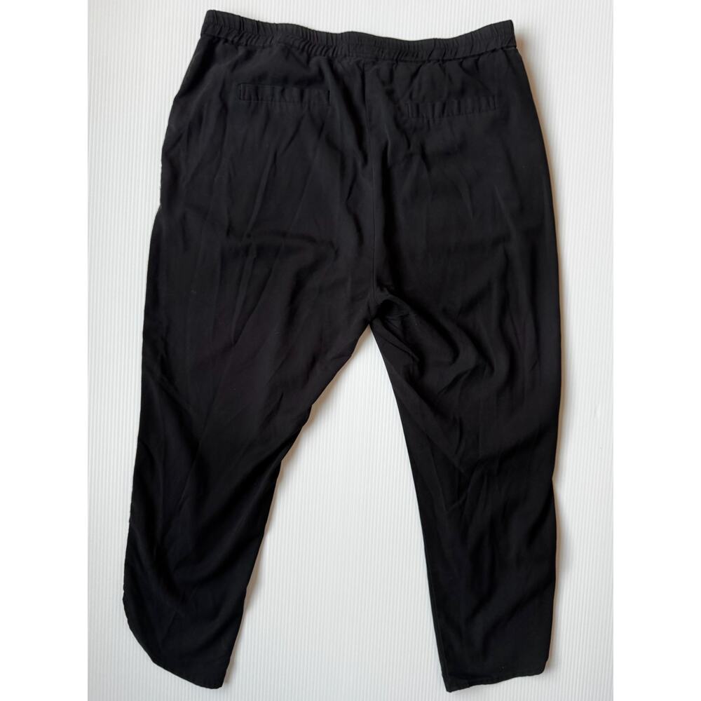 Marine Layer Allison Pant LP Large Petite Black Modal Cropped Tapered Elastic - Picture 14 of 16